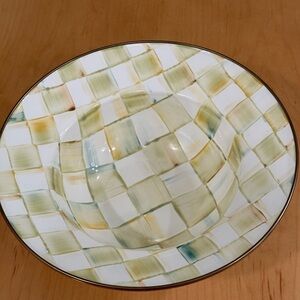 MacKenzie Childs Serving Bowl Parchment Pattern